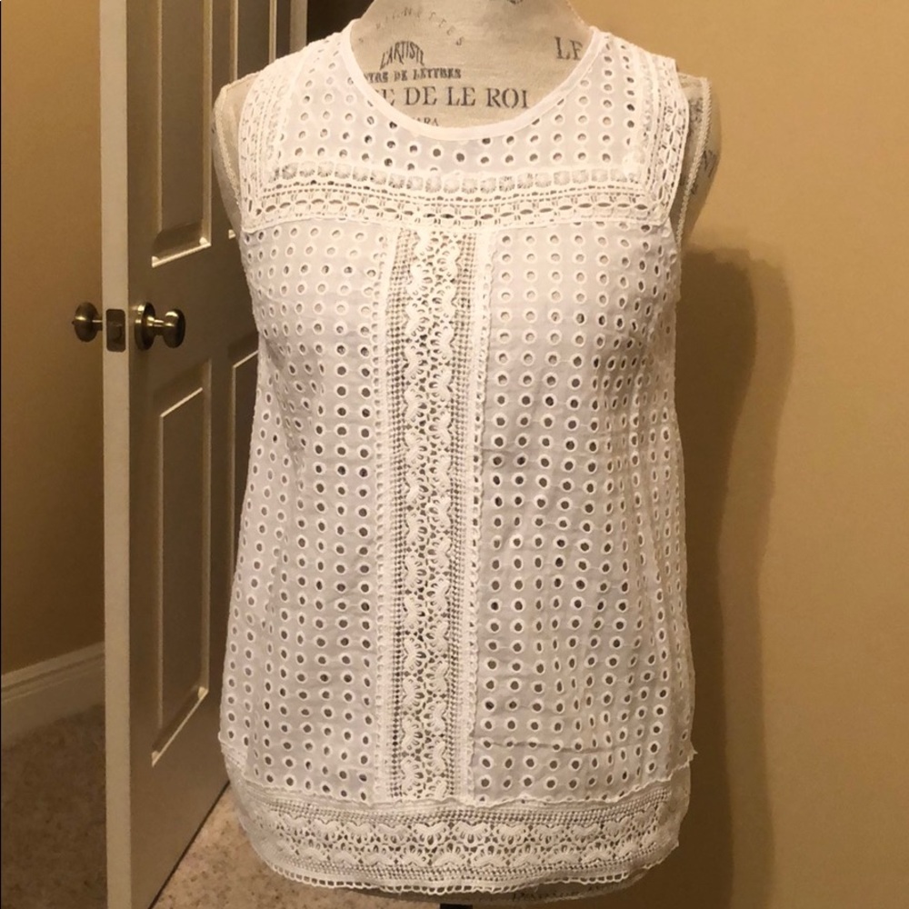 White patterned tank top